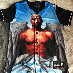 Tupac Button-Up Jersey Shirt